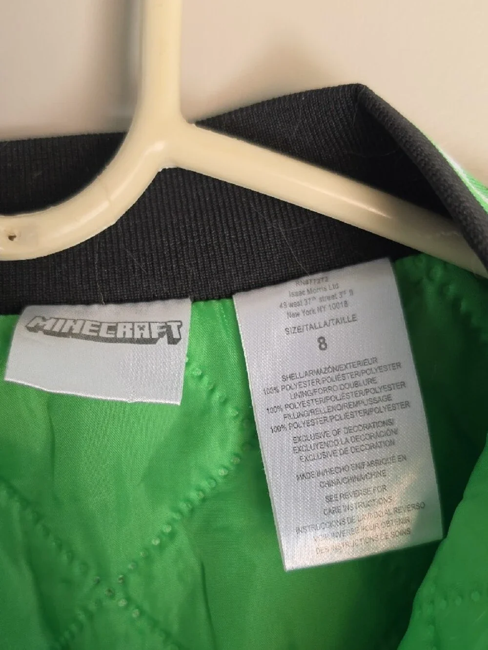Kids Green Minecraft Creeper Bomber Jacket